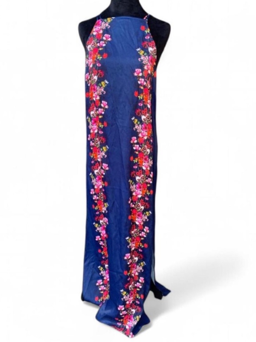 Boho Garden Party Anthropologie Double-Strap Halter Column Midi Dress